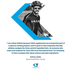 Klean Hydration natural orange flavor label, appealing to flavor-conscious athletes.