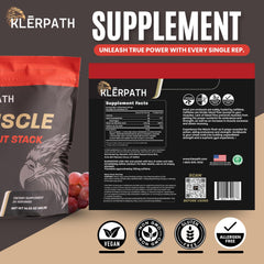 Klerpath GrōMuscle stick-pack sachet for on-the-go use.