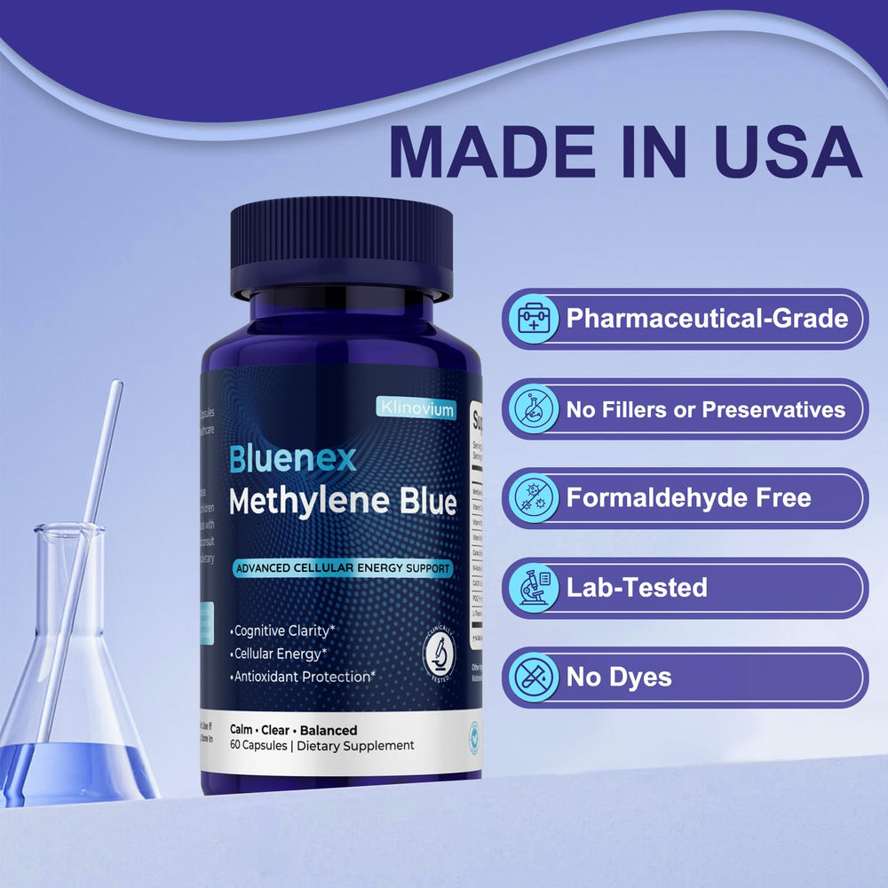 Klinovium capsules at a desk setup suggesting focus during work.