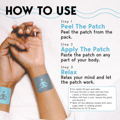 Klova Chill Patches on the foot provide easy, long-lasting calm.