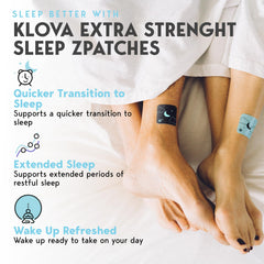 Klova Sleep Patch packaging highlights easy nightly routine.