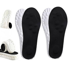 KLUMORTI 4D Cloud Insoles memory foam close up for plush cushioning in black