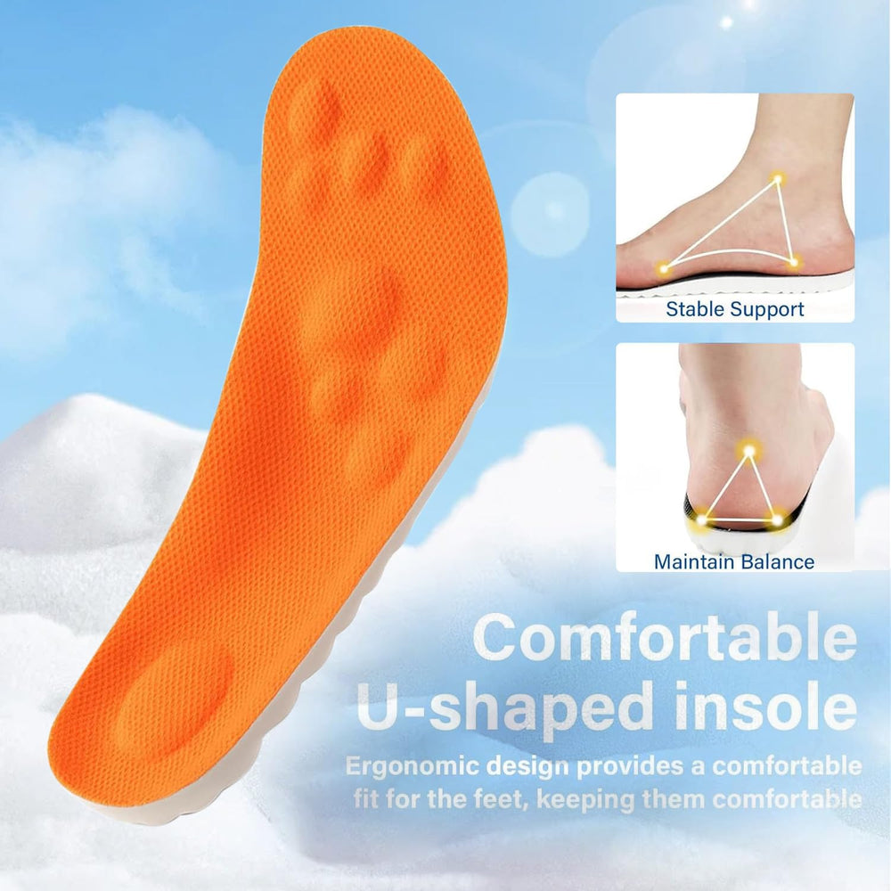 High-density foam offers shock absorption for comfortable standing and walking