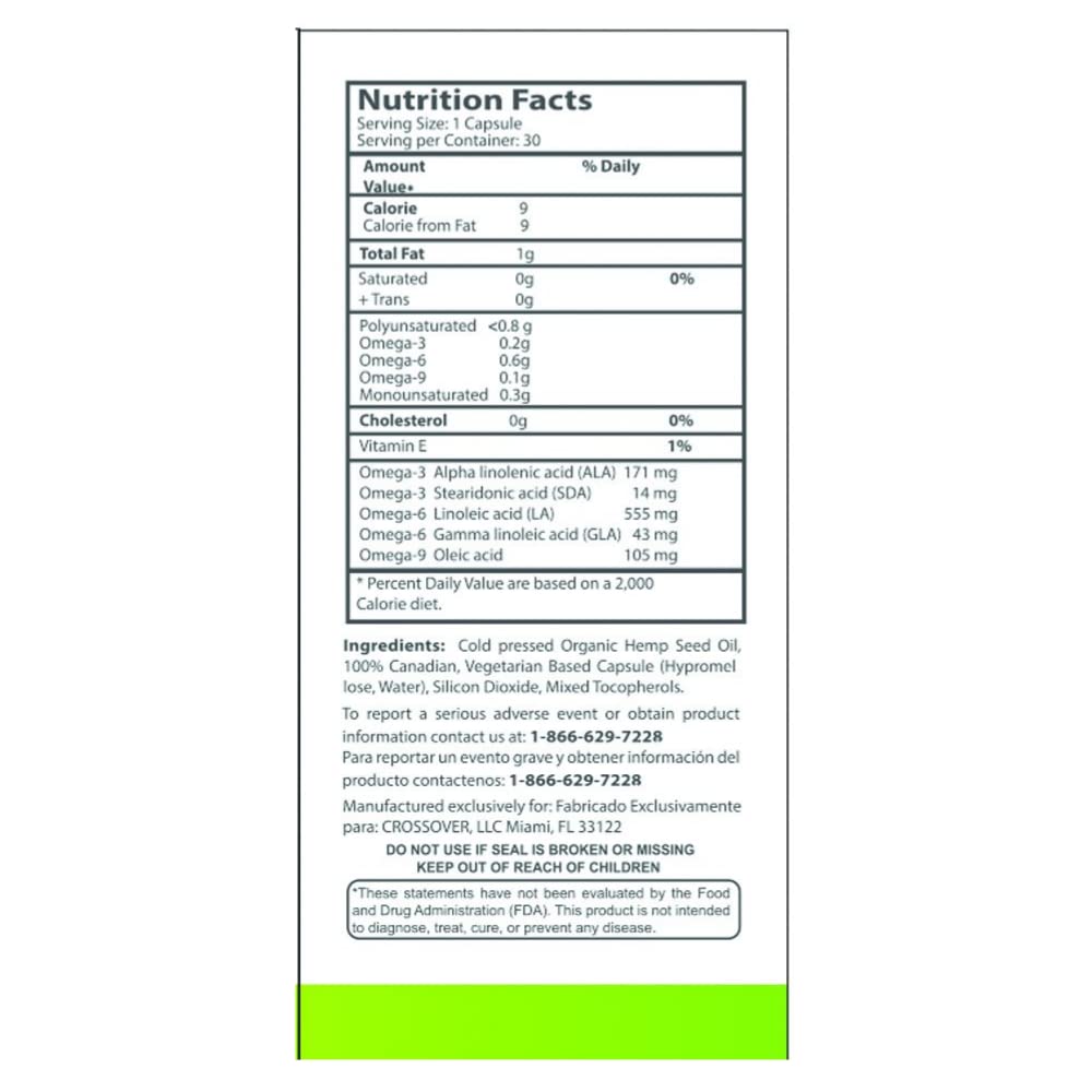 Close-up of omega-rich nutrients in Knadix hemp oil.