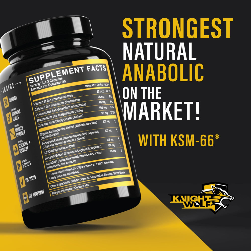 Knight Wolf Supps Night Wolf KSM-66 capsules ready for your daily supplement routine.