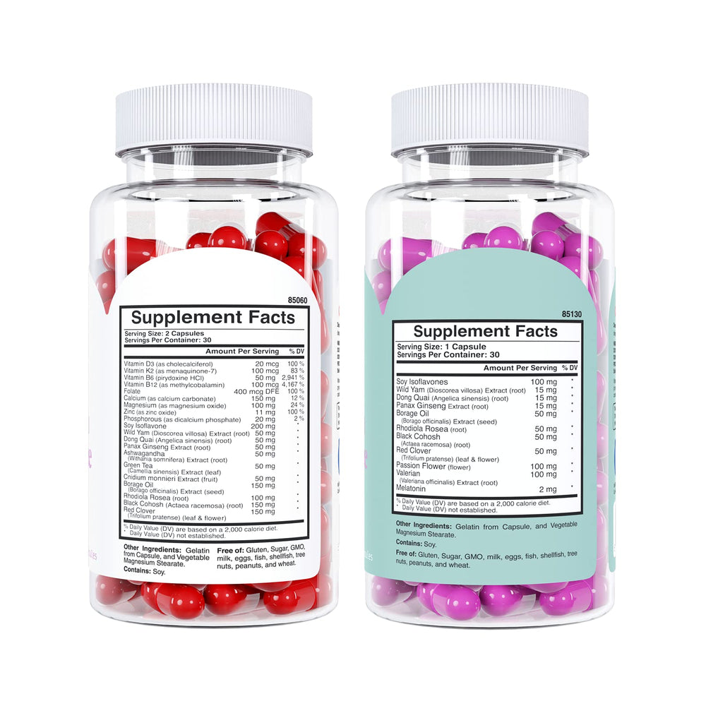 Knockout Menopause PM bottle promotes calmer evenings and restful nights.