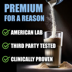 Knowman Labs collagen powder dissolves easily in water for smooth drinks.