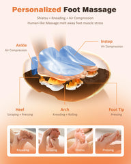 KNQZE deep kneading nodes deliver spa-like foot care at home.