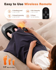 KNQZE foot massager heat levels for soothing warmth and relaxation on demand.