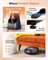 KNQZE machine-washable foot sleeves simplify hygiene after use.