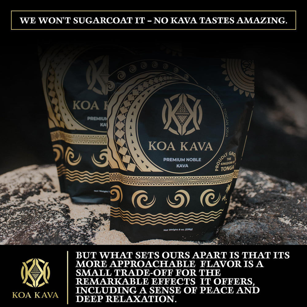 Koa Kava packaged bag ready for daily use or gifting.
