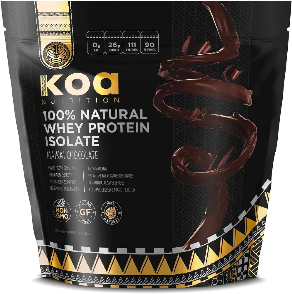 KOA Warrior Whey Isolate bottle front for post-workout protein support.