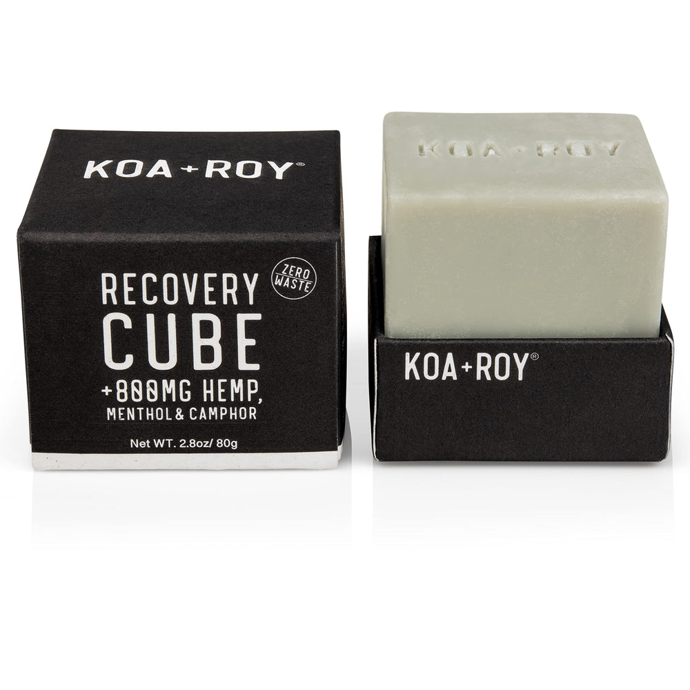 KOA ROY Recovery Cube hemp blend delivers cooling menthol and relief