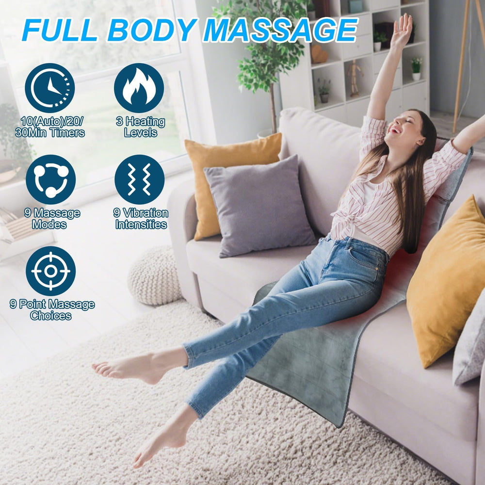 Kocaso back massage zones indicating targeted relief for tense muscles.
