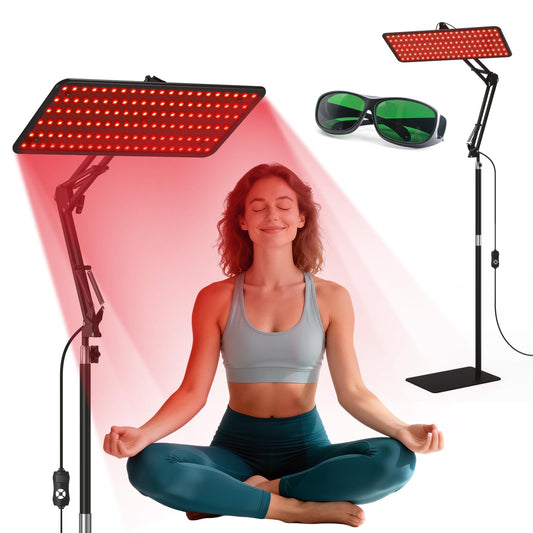 KOITHE red light therapy panel for face and body at home, supporting skin care and recovery.