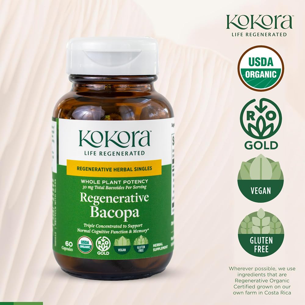 Kokora Bacopa extraction process using organic ethanol for clean sourcing.