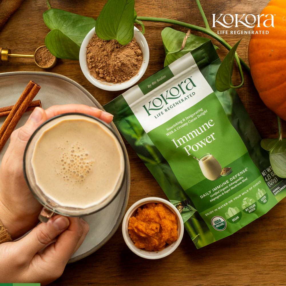 Kokora Immune Power ritual-use image inspires mindful daily consumption.