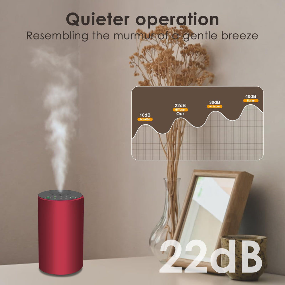 KONCHILE waterless diffuser on a desk for focused aromatherapy.