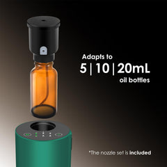 KONCHILE Waterless Diffuser green side view for portable scent in car and desk