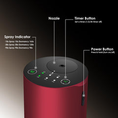 KONCHILE waterless diffuser in a portable size beside a laptop.