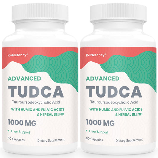 KoNefancy TUDCA bottle front highlights 800 mg TUDCA for liver support