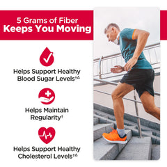 Konsyl powder added to a smoothie for convenient fiber boost