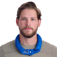 Koolgator evaporative neck wrap in royal blue, 3-pack, ready for cooling on hot days