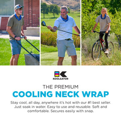 KOOLGATOR soft fabric neck wrap provides breathable comfort during wear