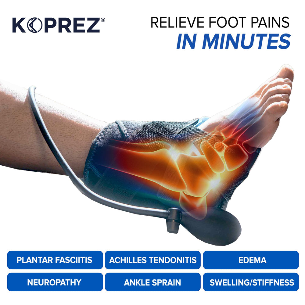 Koprez Foot CryoPump heel wrap provides focused relief for heel discomfort