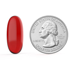 Kori Krill Oil on kitchen counter suggests easy daily use.