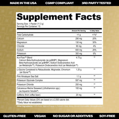 KORRECT LIFE electrolyte matrix highlighting mineral blend for hydration
