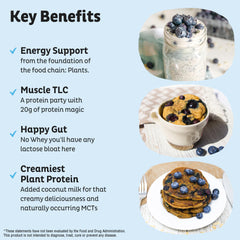 KOS Organic Pea Protein Powder close-up highlighting plant protein source