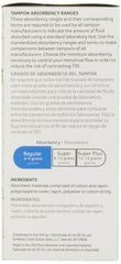 Kotex Security tampons plastic applicator close-up tip.