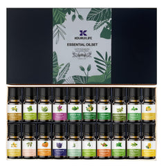 KOURUILIFE essential oils set 20x10ml box front for premium diffusion
