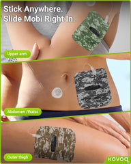 KOVOQ Tandem Mobi adhesive sleeve worn for secure daily fit
