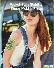 KOVOQ Tandem Mobi fray-resistant 4-way stretch fabric maintains snug fit.