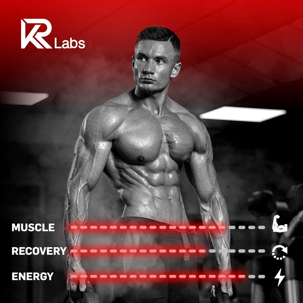 KR Labs nutrition panel close-up underscores macro details and protein content.
