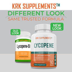 KRK Supplements Lycopene 50mg two-bottle bundle packaging for convenient daily use.