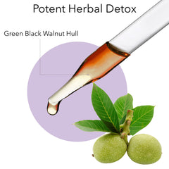 Kroeger Wormwood Detox capsules in hand suggest accessible daily use.