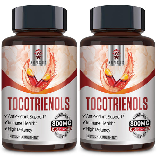 Kroppssund Tocotrienol full spectrum bottle with 120 capsules for daily antioxidant support.