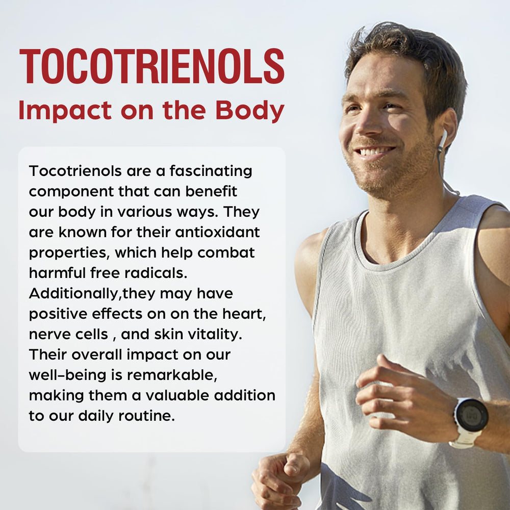 Label close-up highlighting the full spectrum tocotrienol isomers.