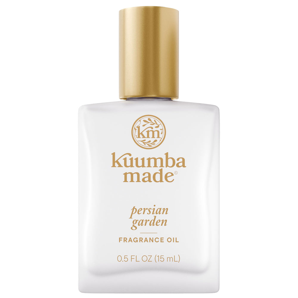 Kuumba Made Persian Garden Fragrance Oil bottle close-up highlighting luxurious floral notes for everyday scent