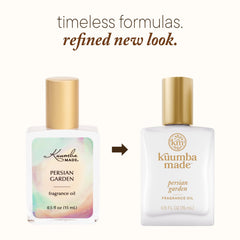 Kuumba Made Persian Garden Fragrance Oil roll-on applied on the wrist for easy touch-ups