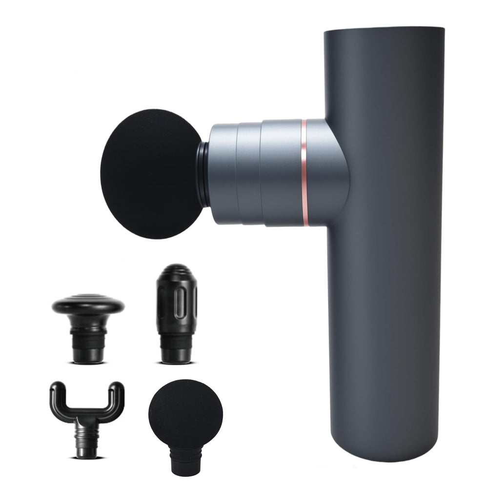 KVKID Mini Massage Gun with attachments for targeted muscle relief after workouts.