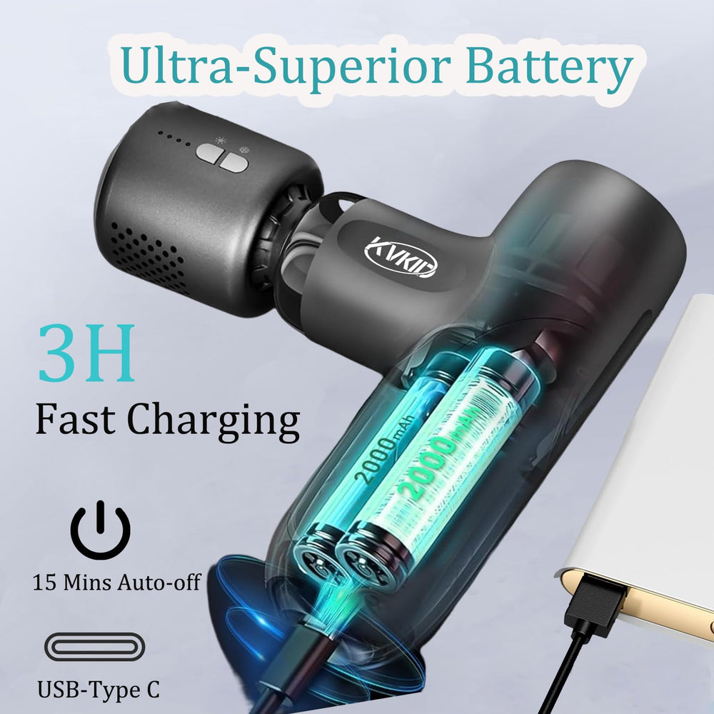 KVKID massager with multiple speed settings for customizable intensity.