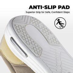 KWUKOTY khaki orthopedic shoes blend durable stitching with everyday style and practicality.