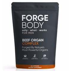 KXVUDE Forgebody beef organ bottle with capsules for daily wellness.