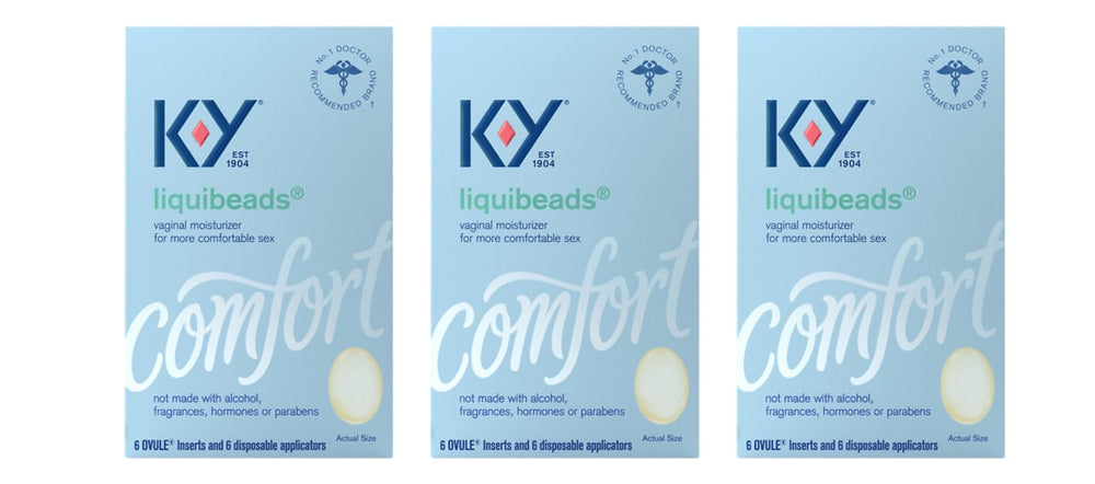 K-Y Liquibeads ovule insert pack for discreet hydration before intimacy