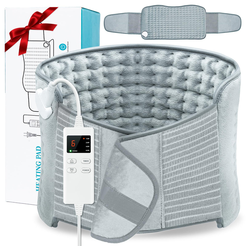 Kyehuy full-coverage 12x24 pad delivers quick, even warmth for back relief.