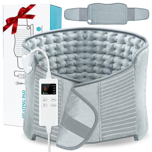 Kyehuy full-coverage 12x24 pad delivers quick, even warmth for back relief.